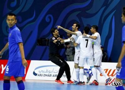 پیروزی خیره کننده فوتسال ایران مقابل تایلند ، شاگردان ناظم الشریعه به نیمه نهایی آسیا رسیدند
