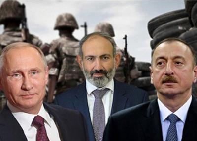 مذاکرات پوتین با علی اف و پاشینیان درباره اجرای توافق صلح