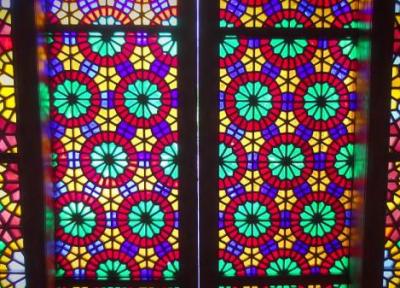 کارت پستال از جمهوری آذربایجان؛ پایکوبی نور از پنجره های مشبک قصر خان شکی